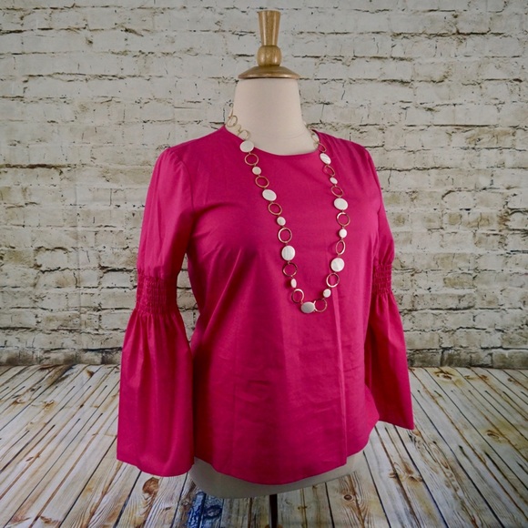 Michael Kors Tops - Michael Kors Hot Pink Bell Sleeve Top